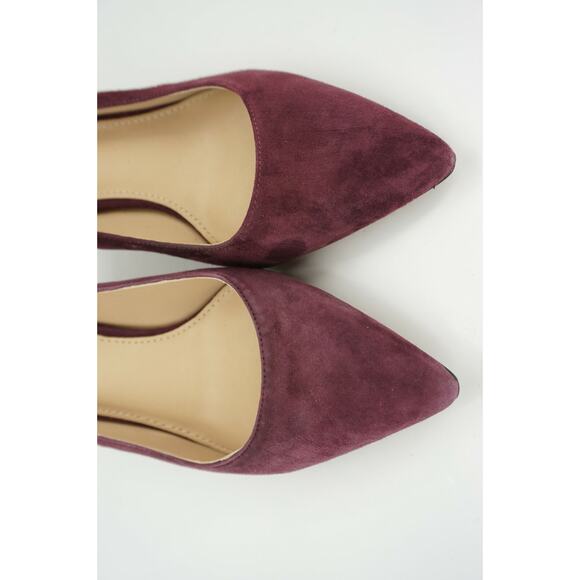 Tory Burch Purple Suede Elizabeth High Heel Pointy Toe Pumps - Picture 8 of 10